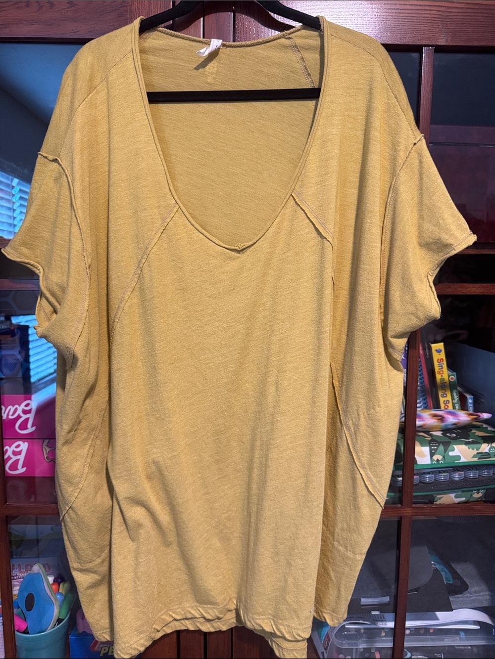 FP Movement by Free People Relaxed Mustard V-Neck Tunic